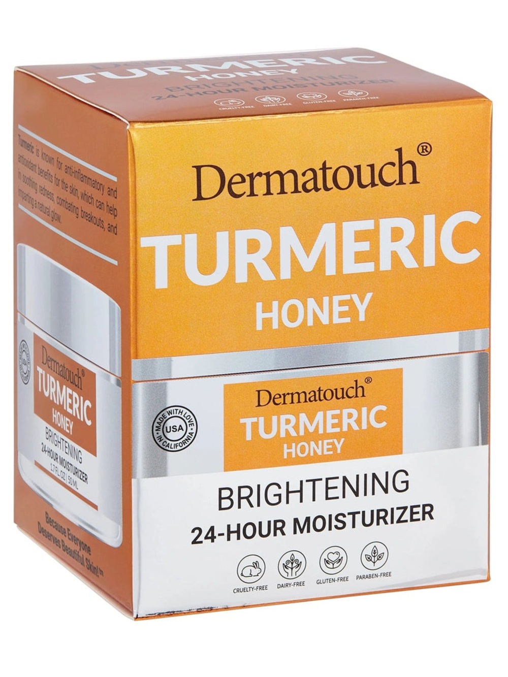 Dermatouch Turmeric Honey 24-Hour Moisurizer- 1.7 fl oz/ 50 ml- NWT